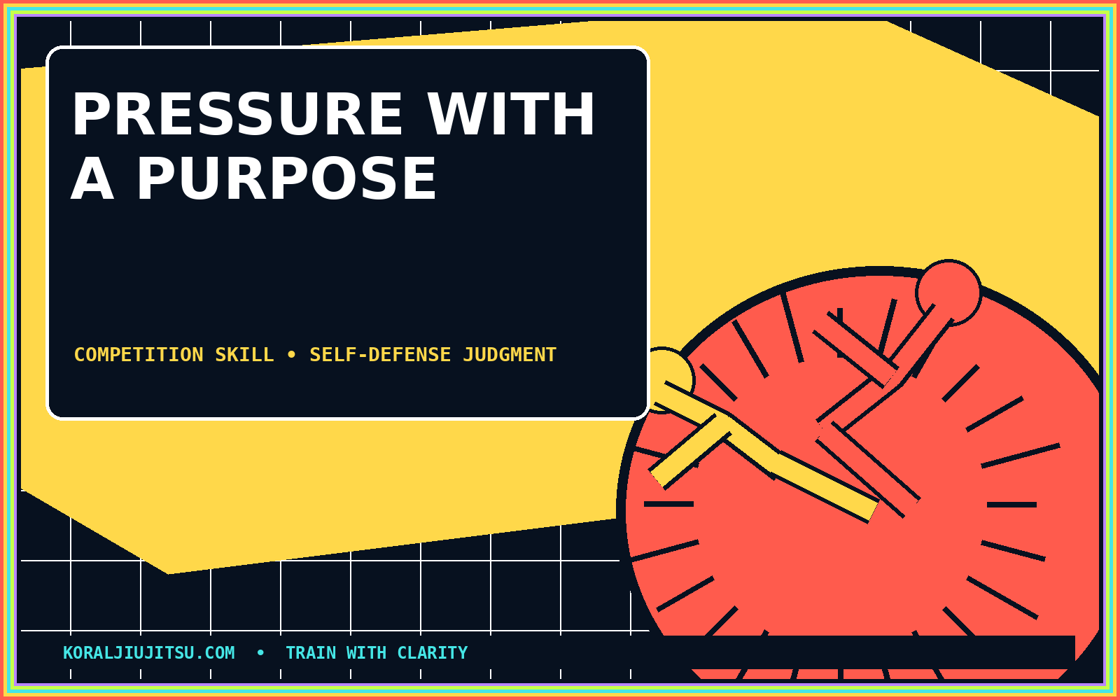 Koral Jiu-Jitsu graphic reading Pressure with a Purpose