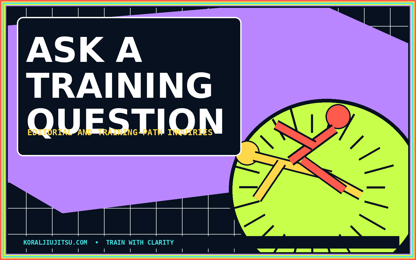 Koral Jiu-Jitsu ask a training question graphic